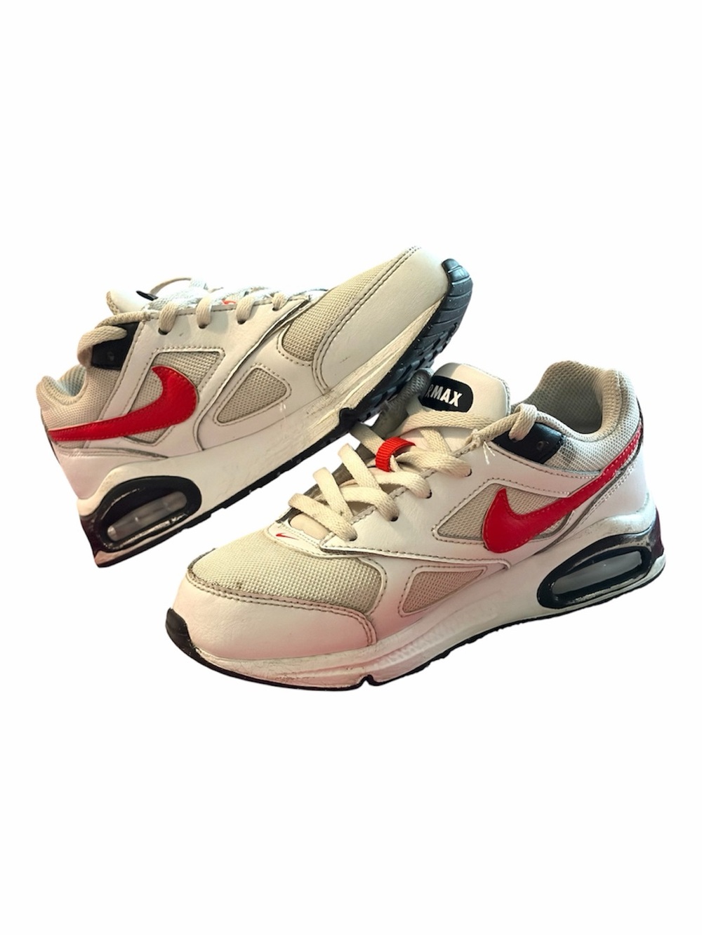 Nike Air Max Kids White Red  Athletic Shoes Size 1Y Youth